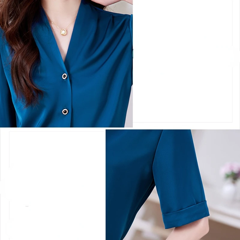 Рисунок 5 - Белая рубашка, женские атласные винтажные рубашки