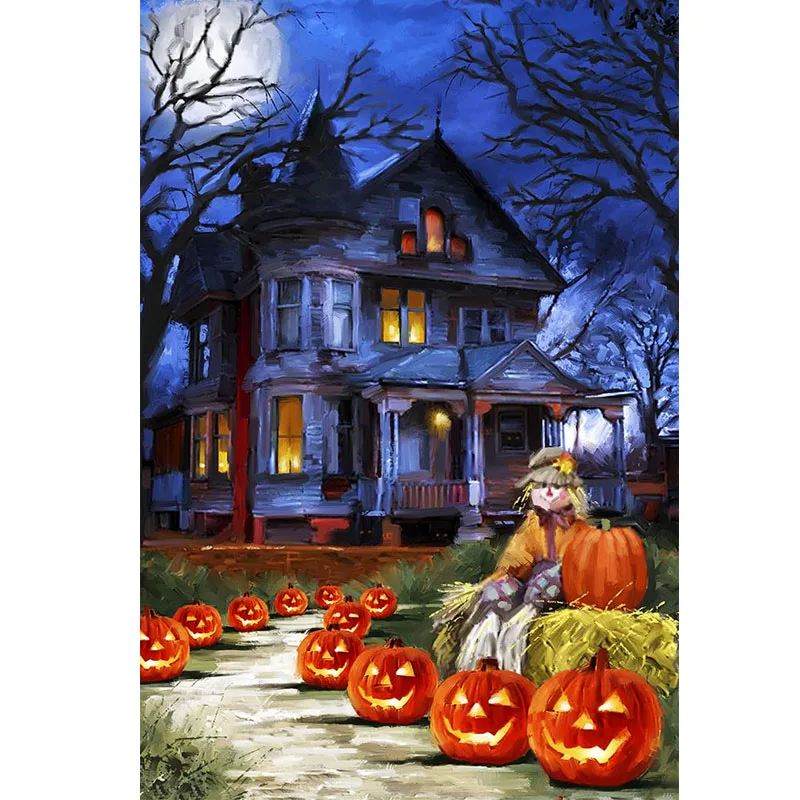 

Sunature 5D Full Diamond Painting Dot Halloween Pumpkins Diamond Painting Kits