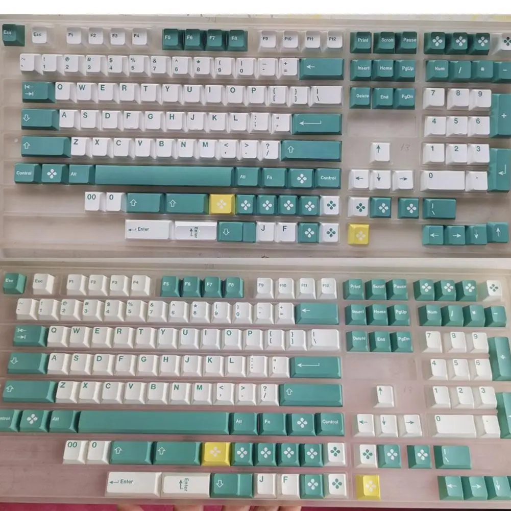 

For Gmk Dandy Dandelion Cap 132 Mechanical Board Caps Profile Dye Caps Pbt Subbed Green Minimalist U7m7