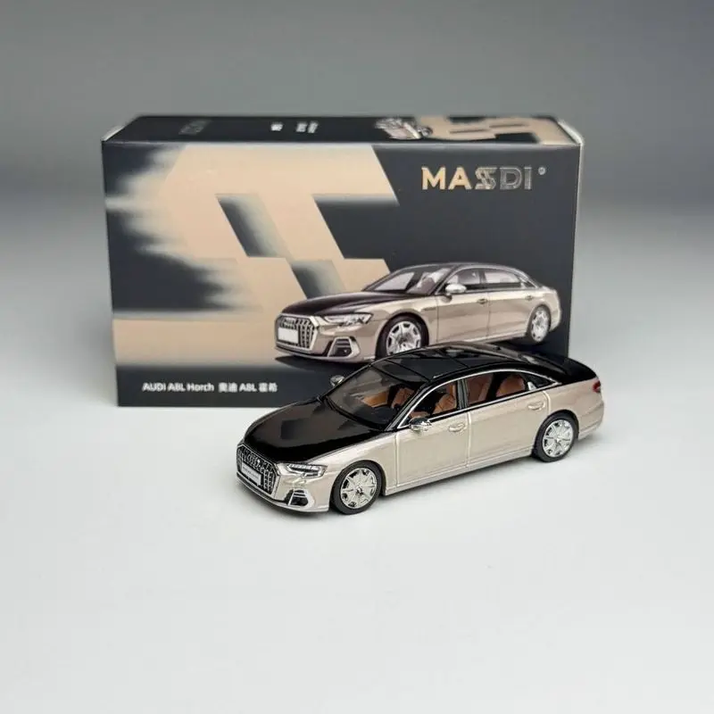 Фото MASDI 1/64 Audi A8L Horch, литая модель автомобиля, коллекционная игрушка из сплава, подарок для мальчиков # пеееее №5
