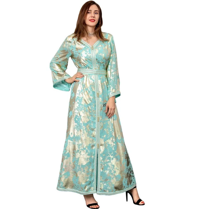 Muslim Fashion Kaftan Abaya Dress for Women Dubai Abayas Jalabiya Turkey Arabic Oman Moroccan Caftan Marocain Islamic Clothing