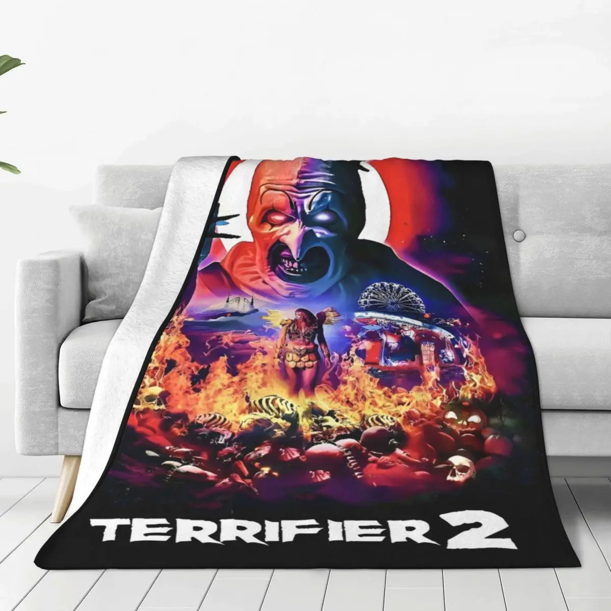 Мягкое теплое одеяло для пикника Ter Baileers фланелевое покрывало на Хэллоуин дивана