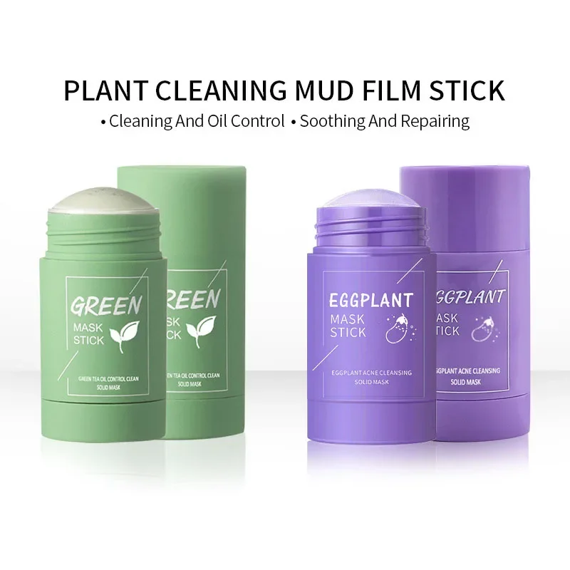 Фото Твердая очищающая маска с зеленым чаем, удаление черных точек, рассеивание прыщей, глубокое очищение пор, увлажнение, подходит для всех типов кожи №1