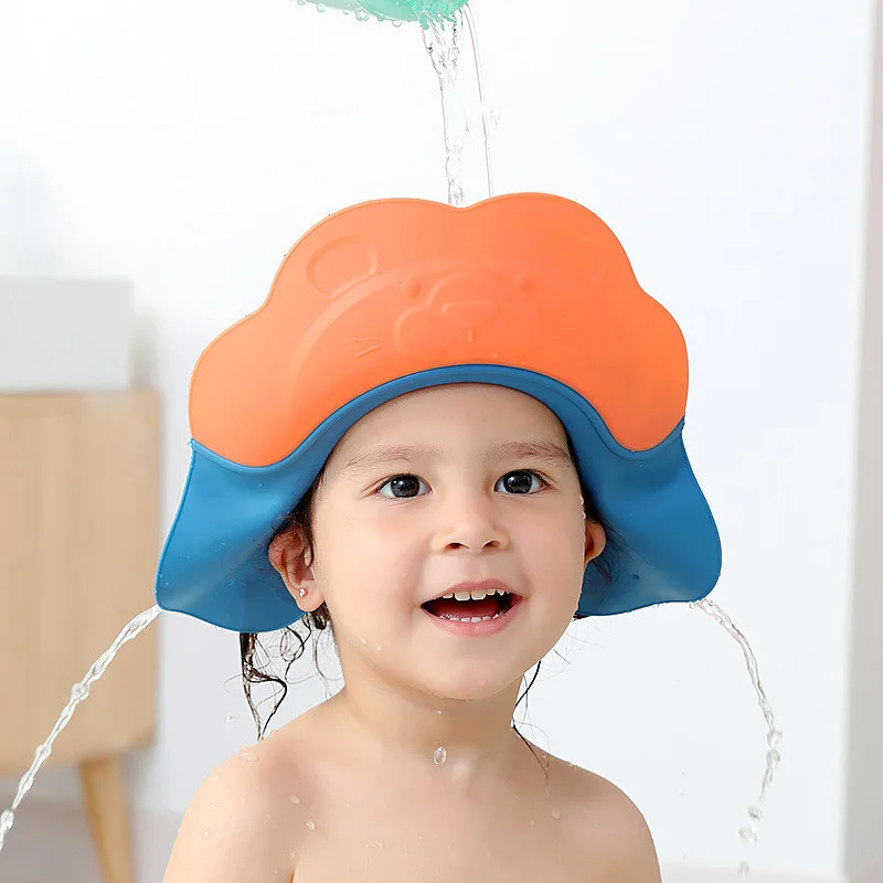 

Baby Shower Soft Cap Adjustable Hair Wash Hat for Kids Ear Protection Safe Children Shampoo Bathing Shower Protect Head Cover