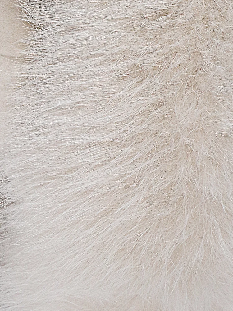 Женская куртка с капюшоном BLUENESSFAIR повседневная из смешанной шерсти воротником