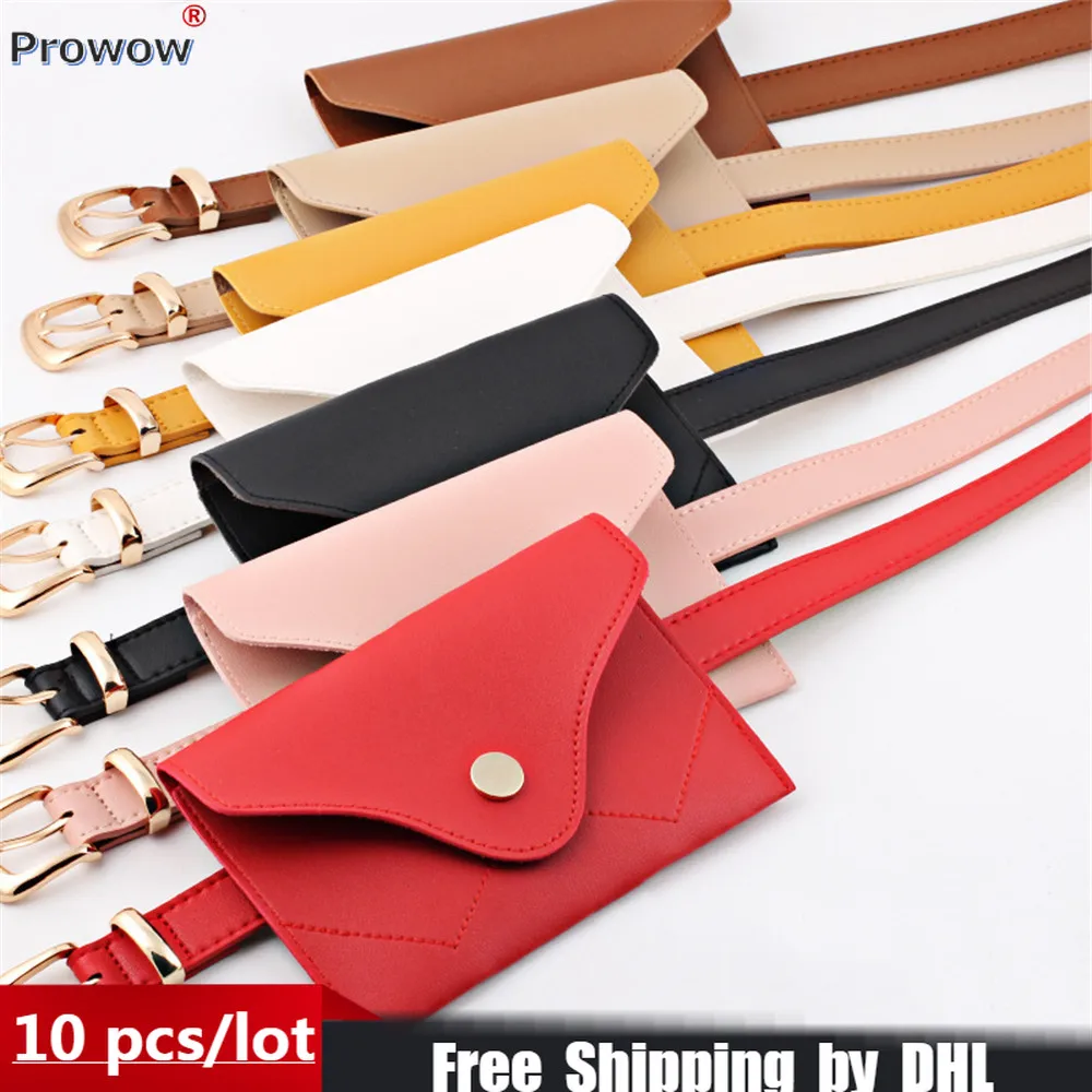 2023 New Women Bag Belt Casual Metal Buckle PU Leather Waist Band and Phone Pack All-match Trendy Waistband Suit Wholesale 8146