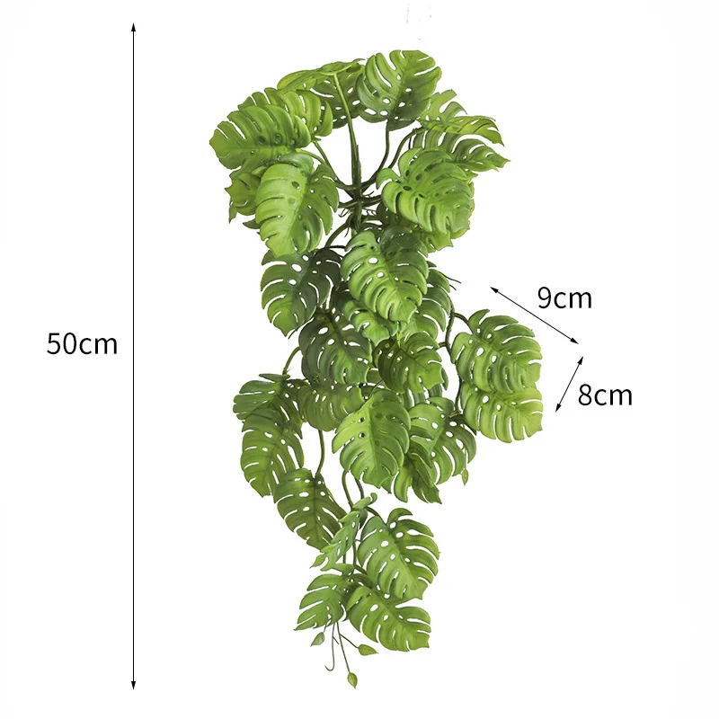 1 шт. 33 искусственные листья настенные пластиковые украшения красивые зеленые