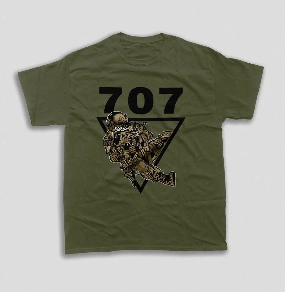 707 Армейская футболка спецназа с коротким рукавом повседневная из 100% хлопка