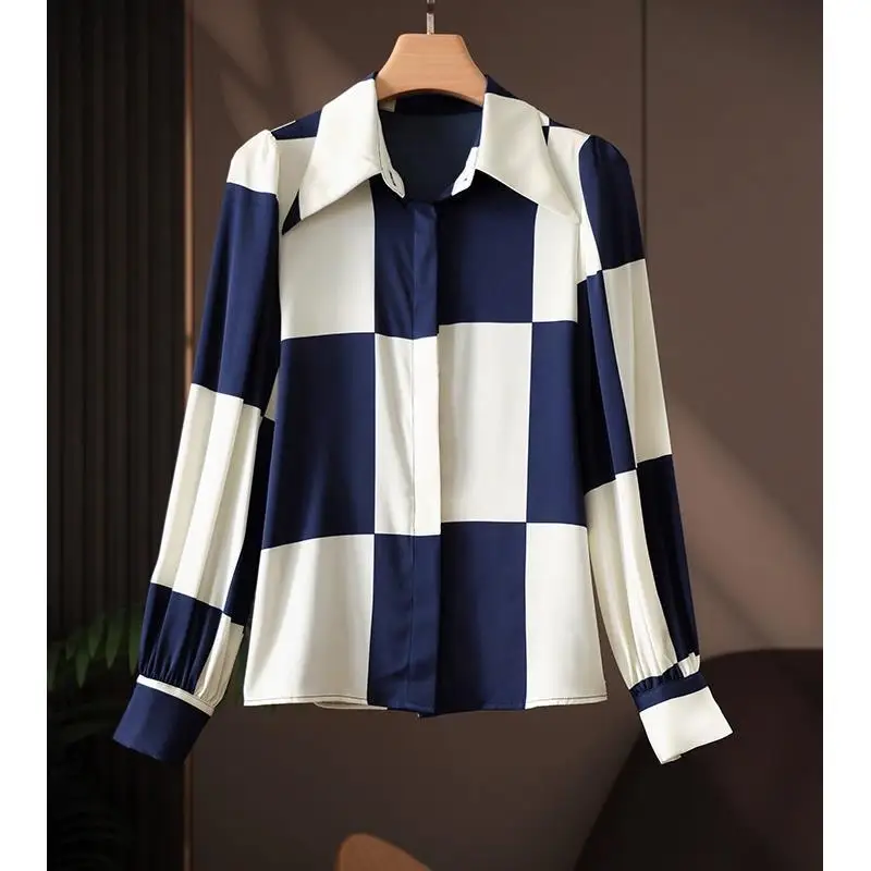 

Женские рубашки в стиле ретро с длинным рукавом