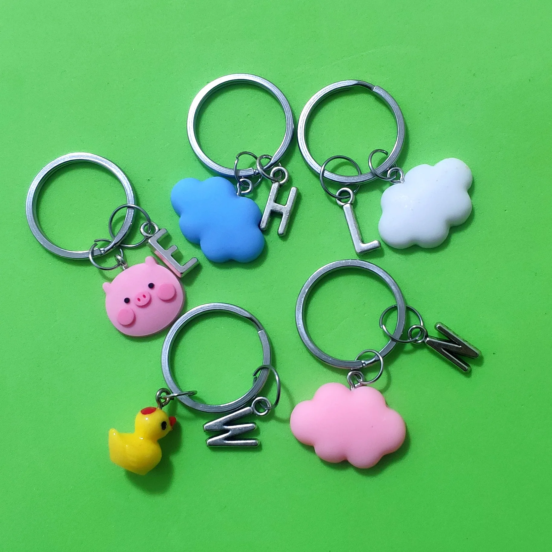 

Carabiner for Keys A-Z Letters Couple Gift Lovely Stainless Steel Cartoon Pendant Best Friend Personality Ornaments Cute Keyring