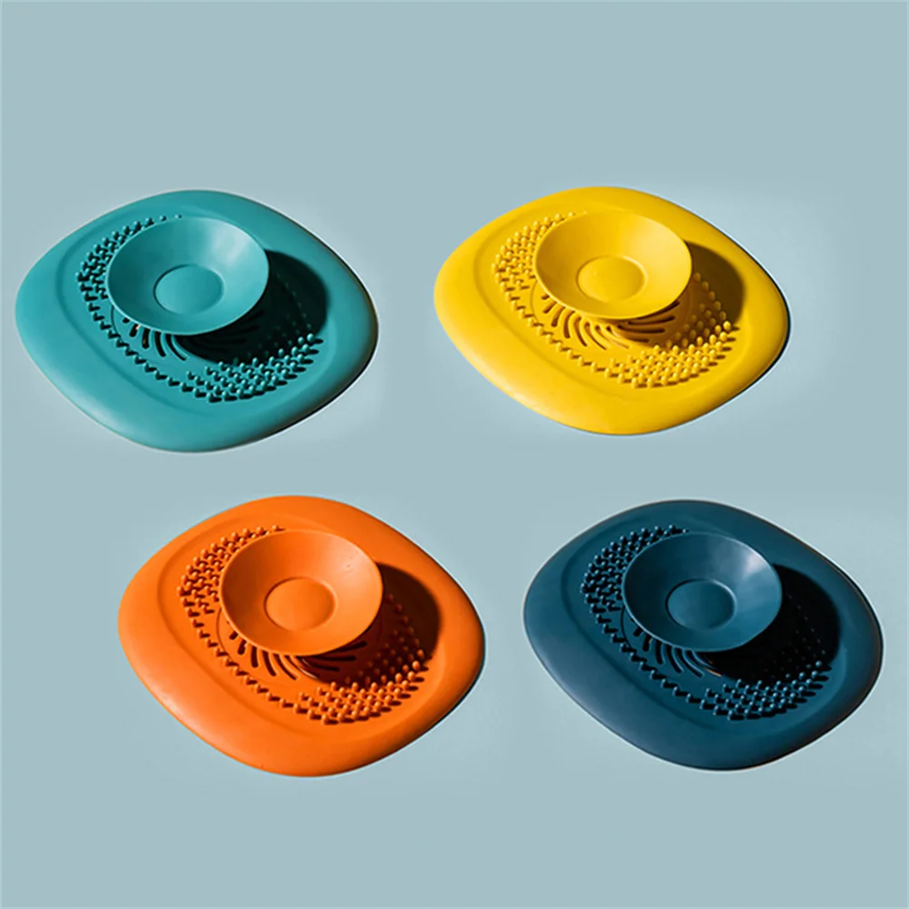 

Silicone Bathroom Hair Filter Stopper Convenient Filter Anti-clogging Shower Floor Drain Cover Kitchen Sink Drain Plug Strainer