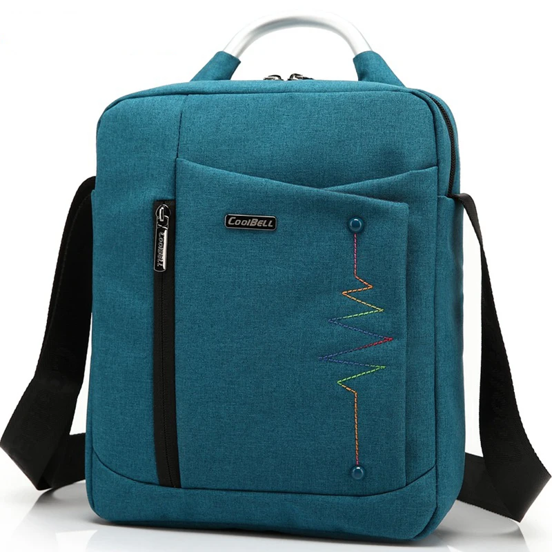 Free Shipping Nylon IPad Computer Bags Silt Pocket Waterproof Unisex Shoulder Bag Solid Color Fashion Handbags