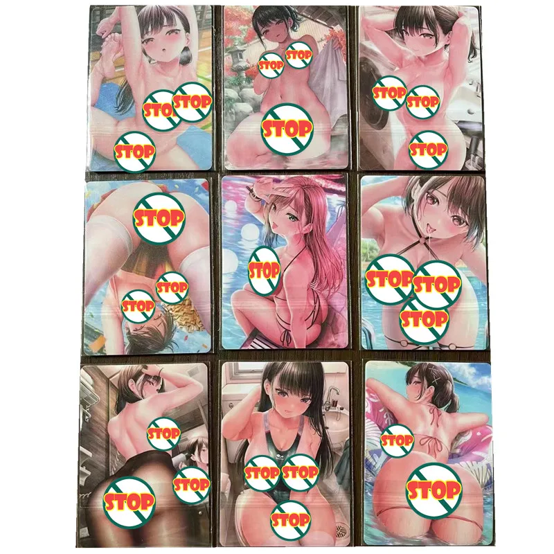 90 шт./компл. ACG Beauty Hinana Tifa Android 18 Aerith сексуальные девушки рефракционные бронзовые