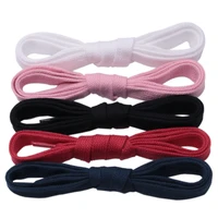 weiou 1 27cm wide solid color polyester cotton shoelaces adultskids canvas dress boots shoe cord flat shoe laces drop shipping