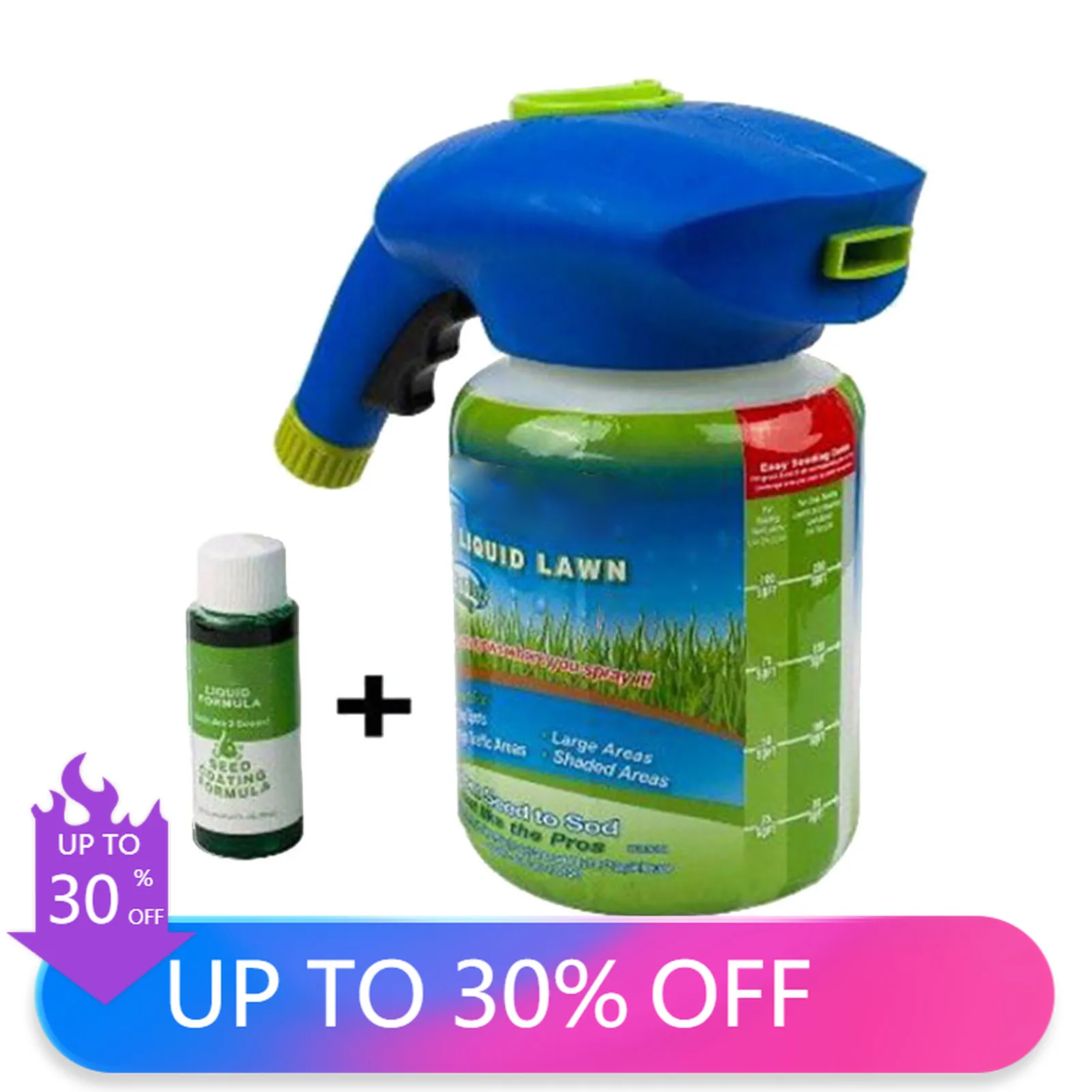 

Garden Seed Sprayer Combination Liquid Lawn Seed Sprinkler System Grass Plastic Seed Sprayer Watering Can Fast Easy Sprayers