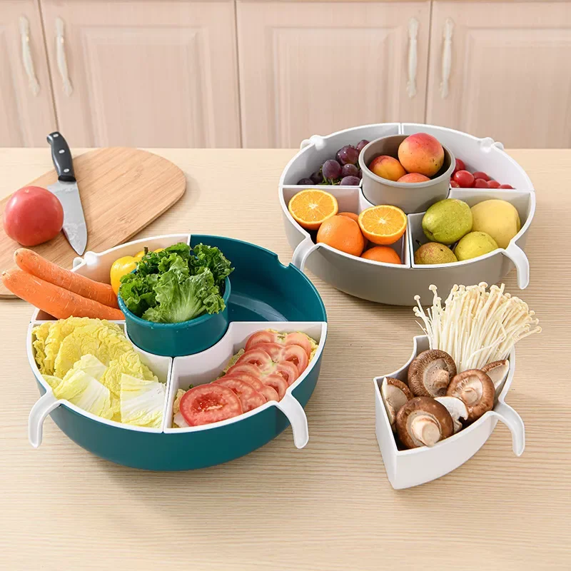 

Creative Whirling Vegetable Plate Nuts And Dry Fruits Dishes Bowl Dish Plate Tableware Breakfast Table Home Kitchen Supplies