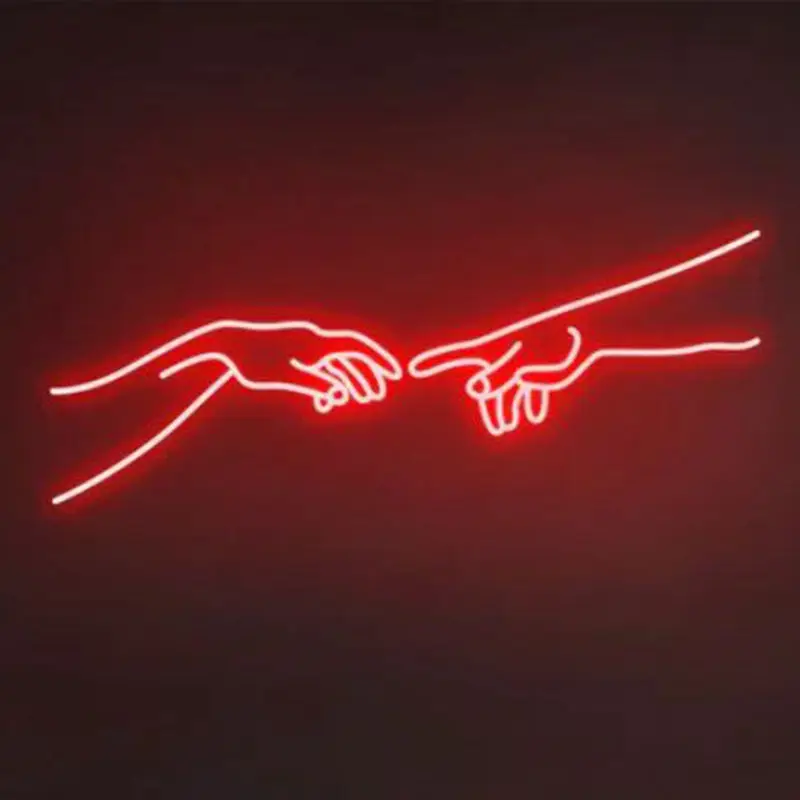 Hand of God  Neon Signs Led   Light for Bar Pub Club Home Wall Hanging Flex Neon Lights Wedding Home Party Decor