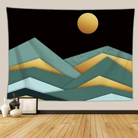 abstract mountains forest tapestry sun tree landscape art wall hanging fabric scenery tapestries bedroom decor background cloth