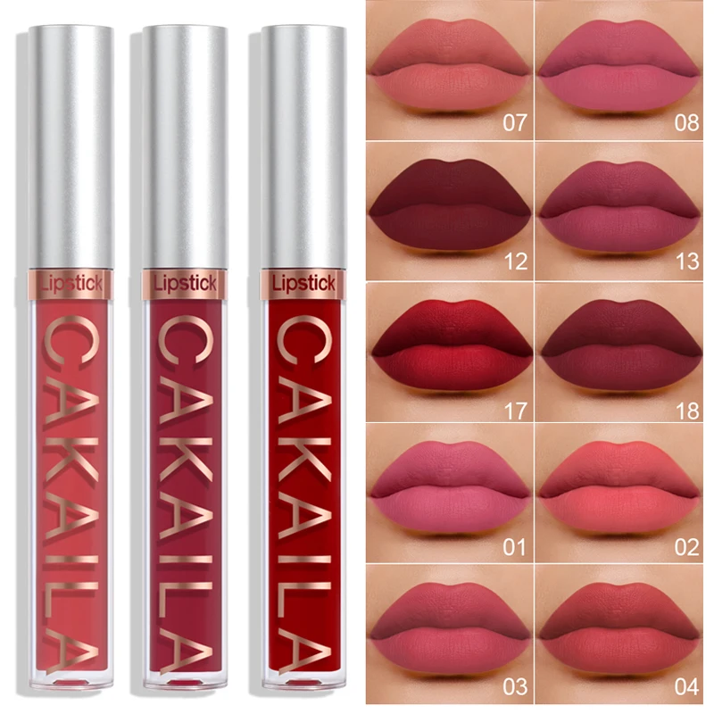 

18 видов цветов матовый блеск для губ, оптовая продажа, дешевая жидкая губная помада, макияж губ, цвет губ, стойкий сексуальный красный розовы...