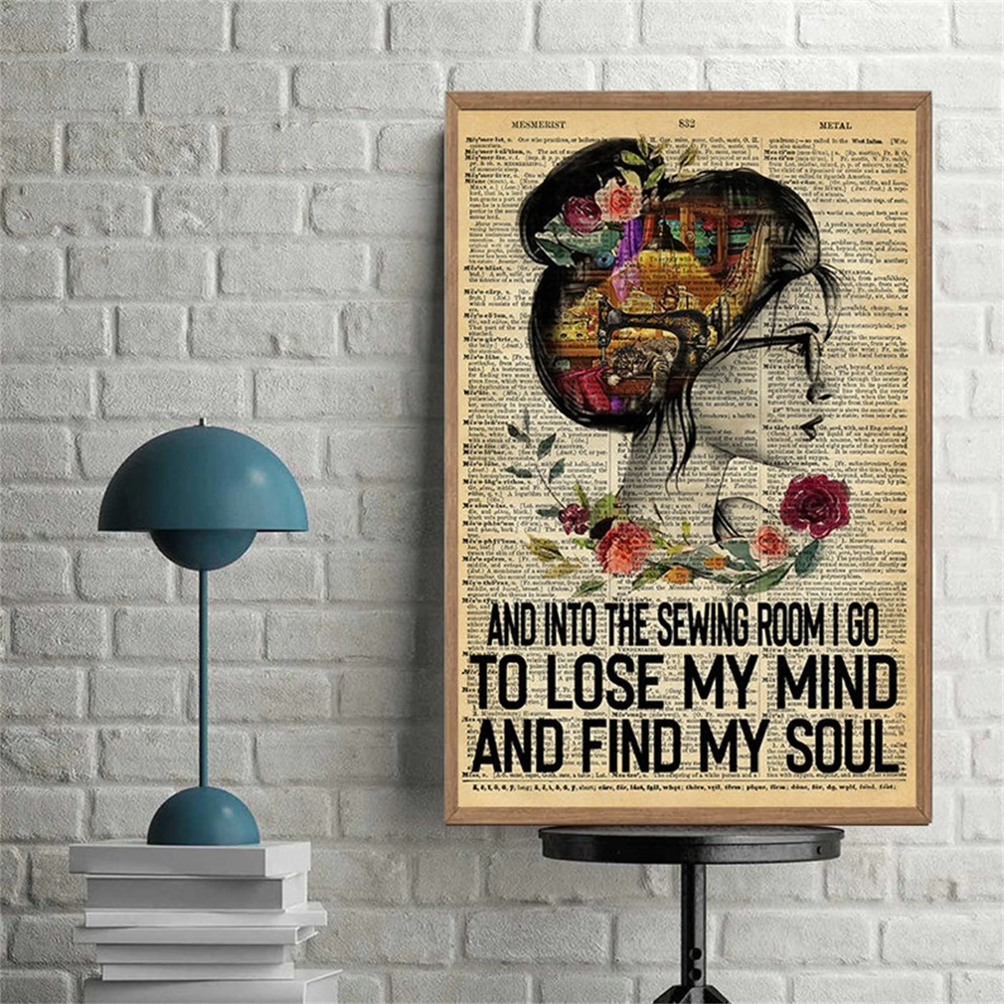 

Into Sewing Room Lose My Mind Find My Soul Poster Vintage Sewing Room Decor Canvas Painting Modern Wall Art Pictures Modular