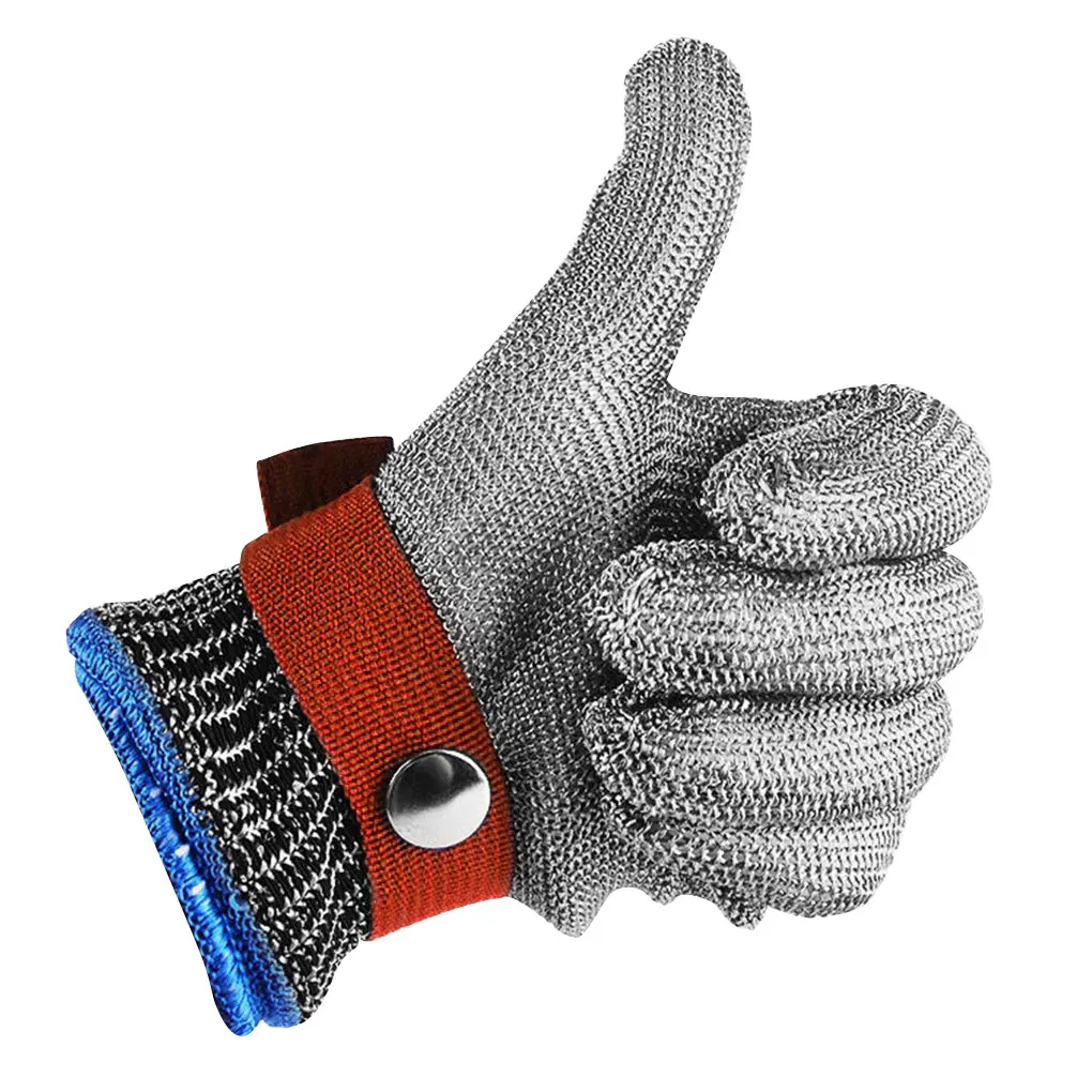 

1/2/3 одиночные защитные перчатки с ПЭ стальным кольцом рабочие варежки с металлической пряжкой эластичный ремешок на запястье для ремонта плотника