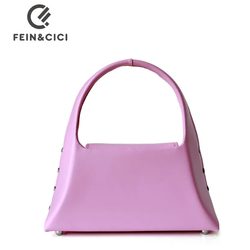 

Women designer flap box bag candy pink green black blue trapezoid shape totes handbag with chain 2022 new