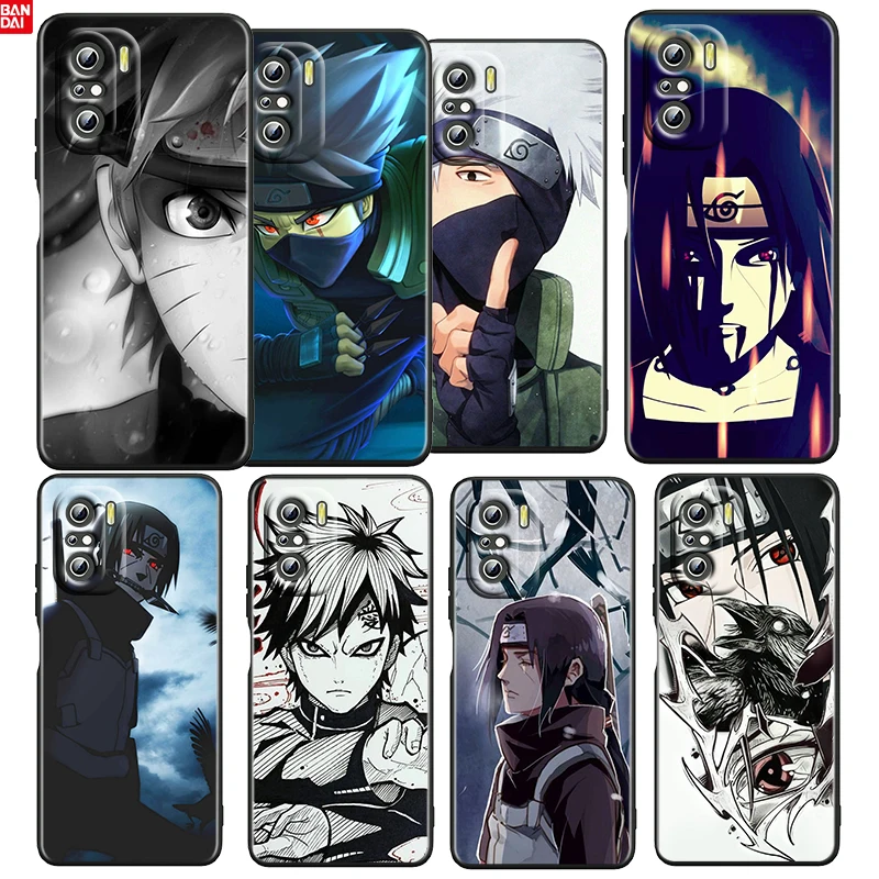 

Boy Cute Anime NARUTO For Xiaomi Redmi K50 K40 Gaming K30 K20 Pro 5G 10X 9T 9C 9A TPU Soft Black Phone Case Cover Fundas Coque
