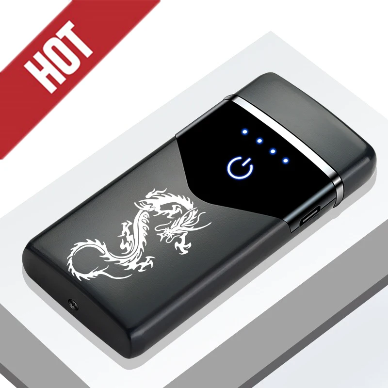 Новинка 2022 металлическая ветрозащитная электрическая зажигалка с двойной дугой