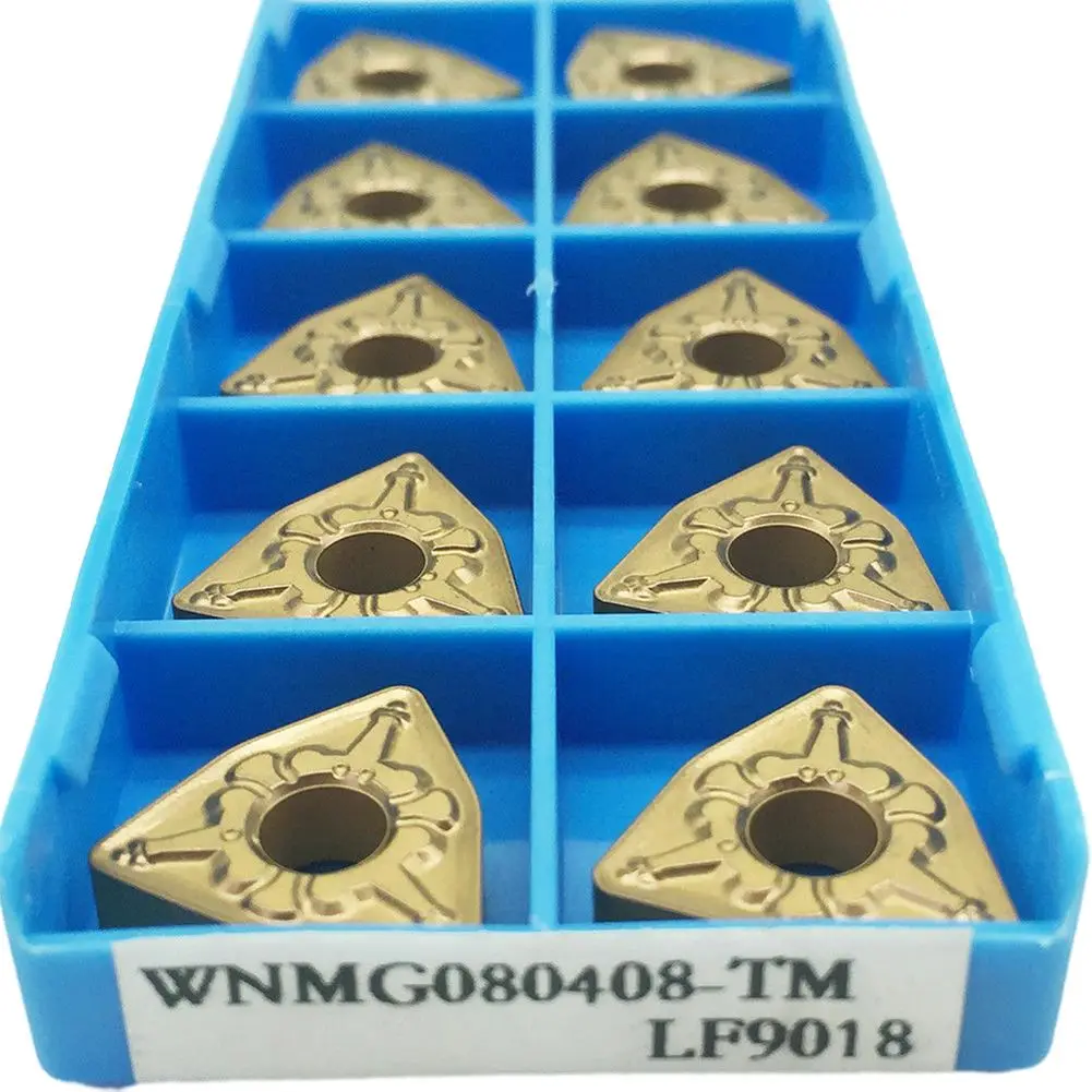 

10 шт., карбидные вставки WNMG080408TM LF9018 для токарной обработки стали