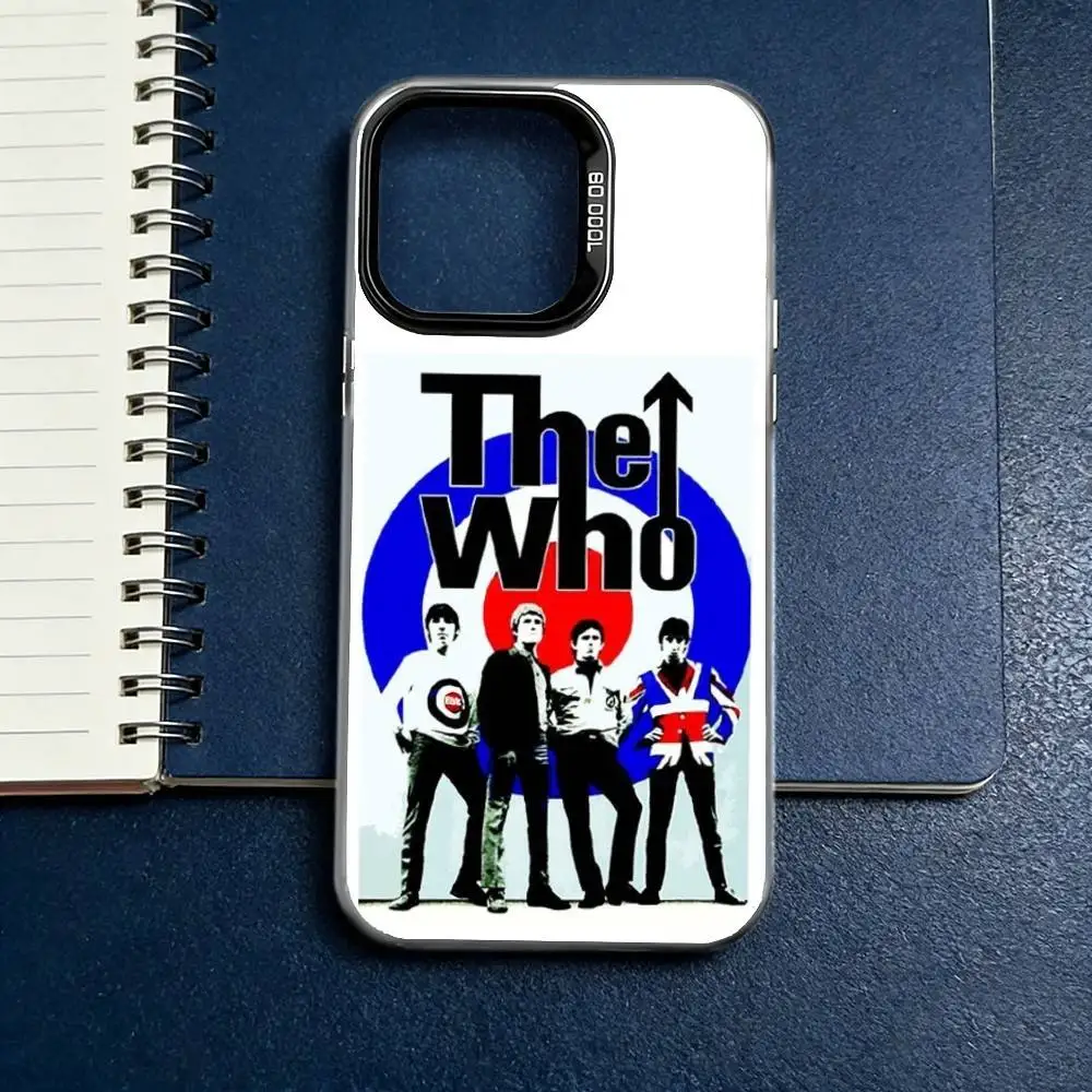 Фото Чехол для телефона The W-Who Band для iPhone 17, 16, 15, 14, 13, 12, 11 Plus, Pro Max, XS, цветной серебристо-черный чехол №5
