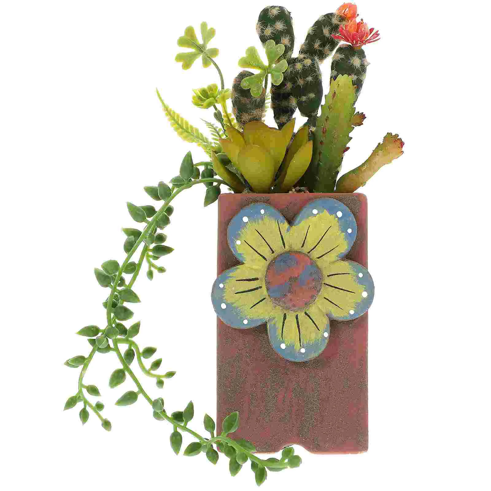 

Succulents Fakeartificial Faux Pottedsucculent Flowersbonsai Planter Hangingpots Mini Diy Unpottedsmall Bedroom Ceramic