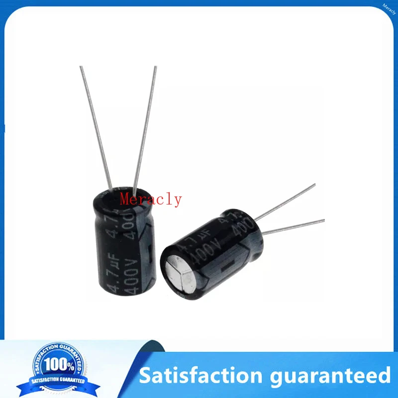 

20 шт., 400 В, 4,7 мкФ, алюминиевый электролитический конденсатор 6*11 мм, радиальный 4,7 мкФ, 400 В, высокая частота и низкое сопротивление