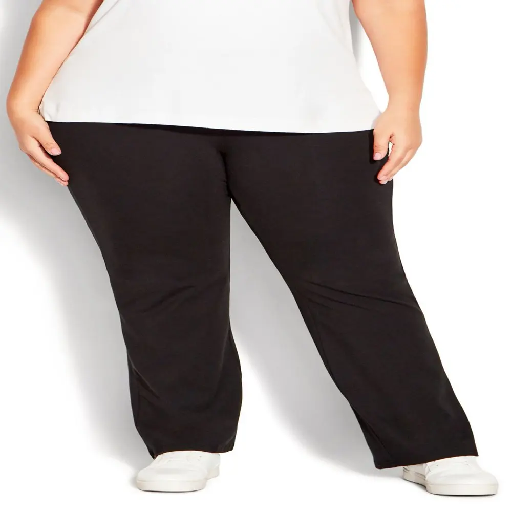 

Women`s Plus Size Pima Bootleg Legging Black - Tall