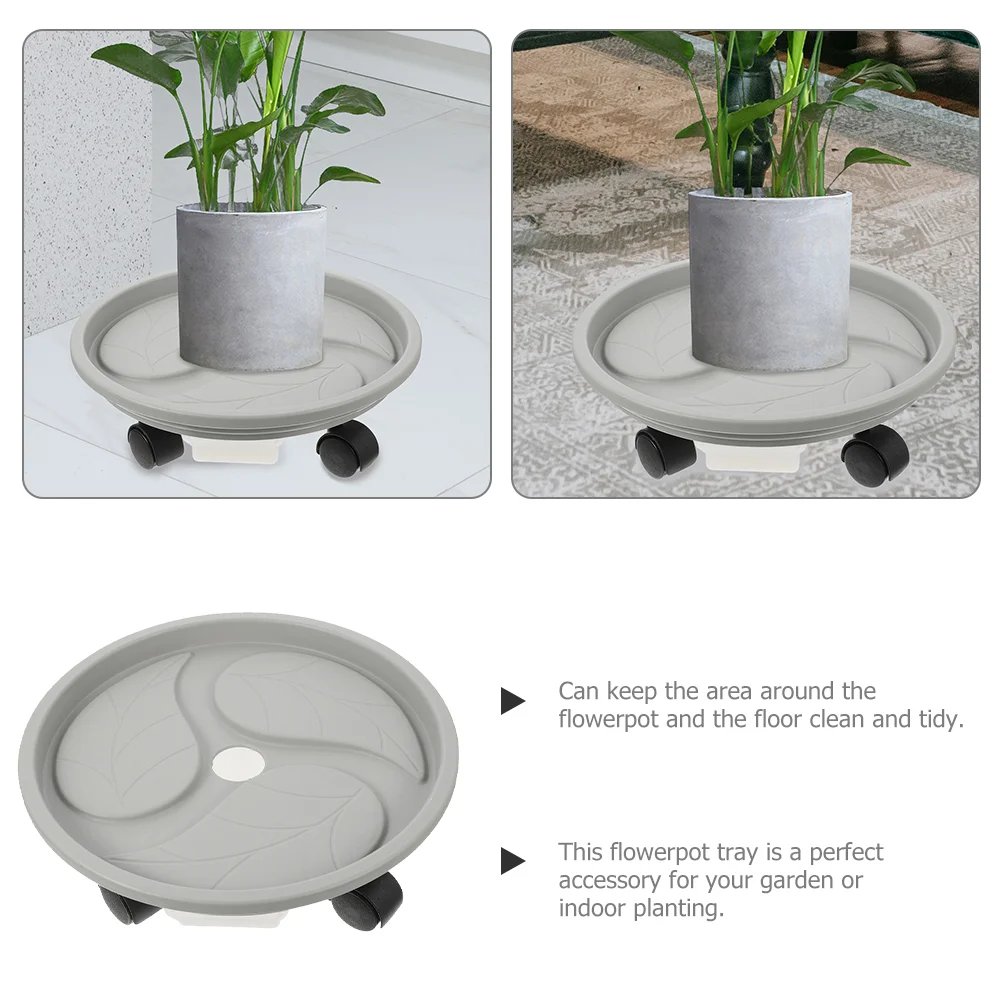 Круглый цветочный горшок поднос для растений комнатный садовый пластиковая