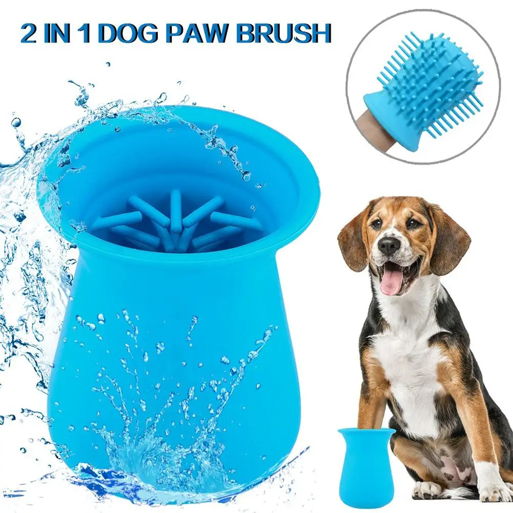 

Dog Paw Cleaner Cup Pet Cleaning Foot Washer Cup Paw Clean Brush Pet Supplies