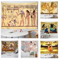 yellow ancient egyptian tapestry wall hanging old culture printed hippie egypt bohemian tapestries cloth home art decoration