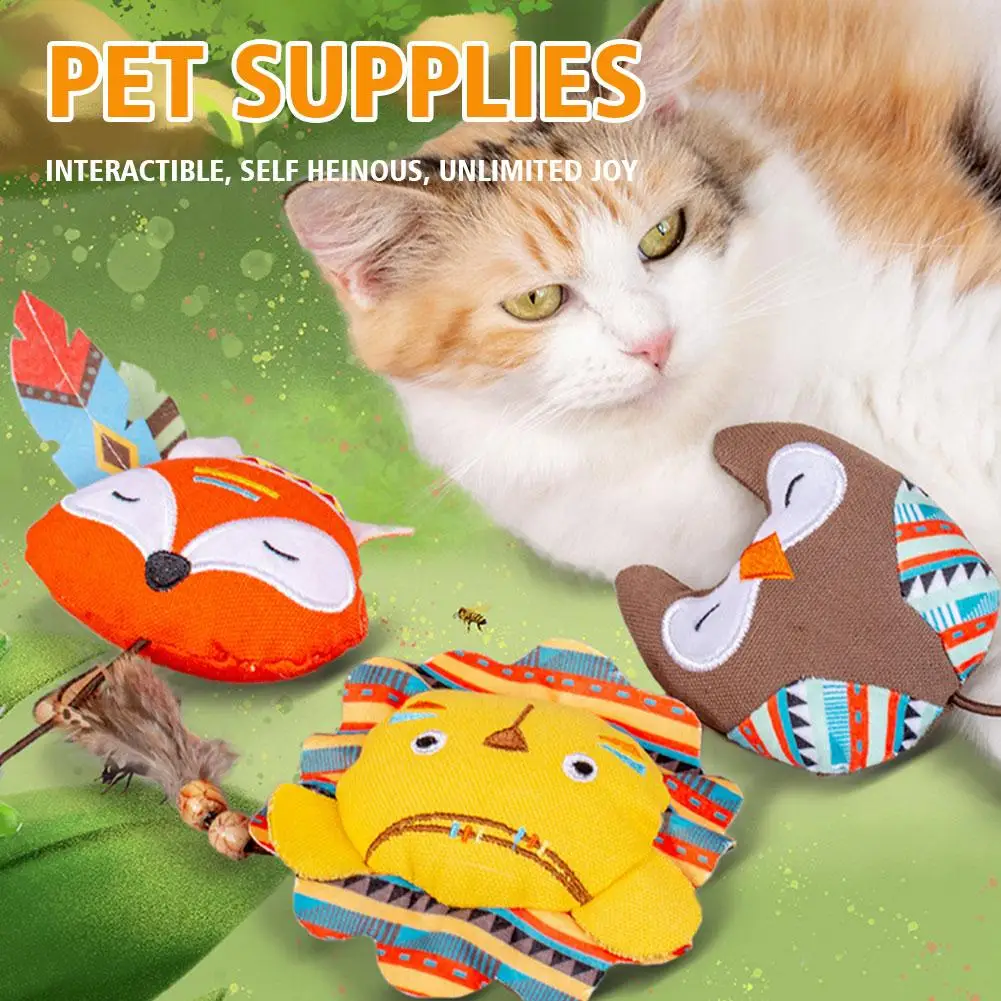 

1PCS Hot Selling Pet Supplies Cat Plush Toy Teething Resistant Interactive supplies Self-hitting Pet D1I1