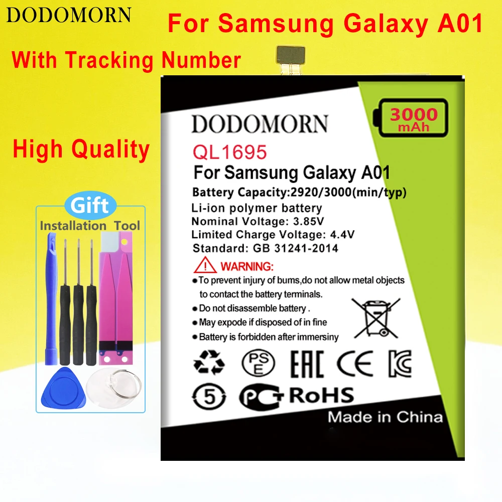 

DODOMORN QL1695 для Samsung Galaxy A01 высокое качество + номер отслеживания