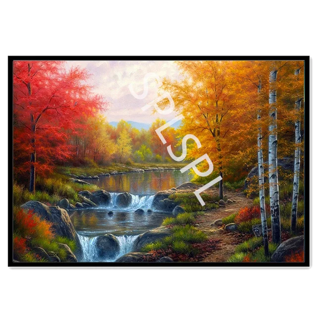 5D Diamond Painting Home Decoration Embroidery Mosaic Nordic Cross Stitch of Rhinestone Landscape Beach Wall Art Pictures |