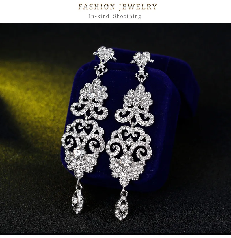 

Bridal Crystal Earrings Versatile Wedding Earrings