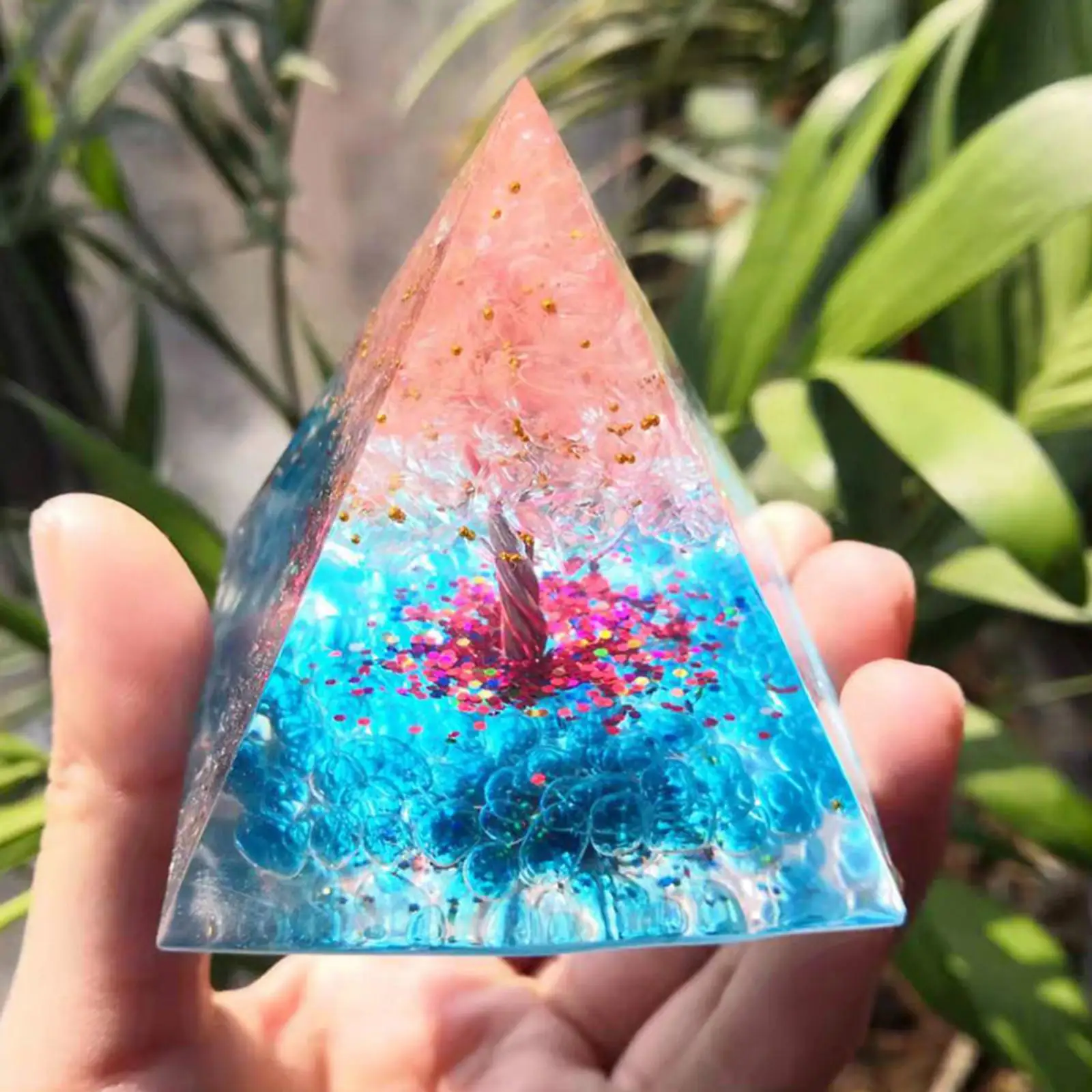 

Pyramid Crystal Tree of Life Stone for Relaxation Desk Office