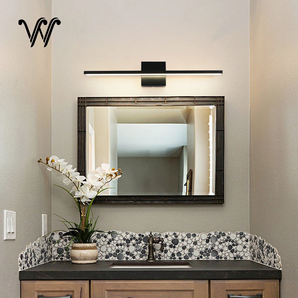 

Waterproof Bathroom Light 8W 10W 16W 20W Interior Wall Light Fixtures AC90-260V LED Wall Lamp Modern Wall Light Sconces Black