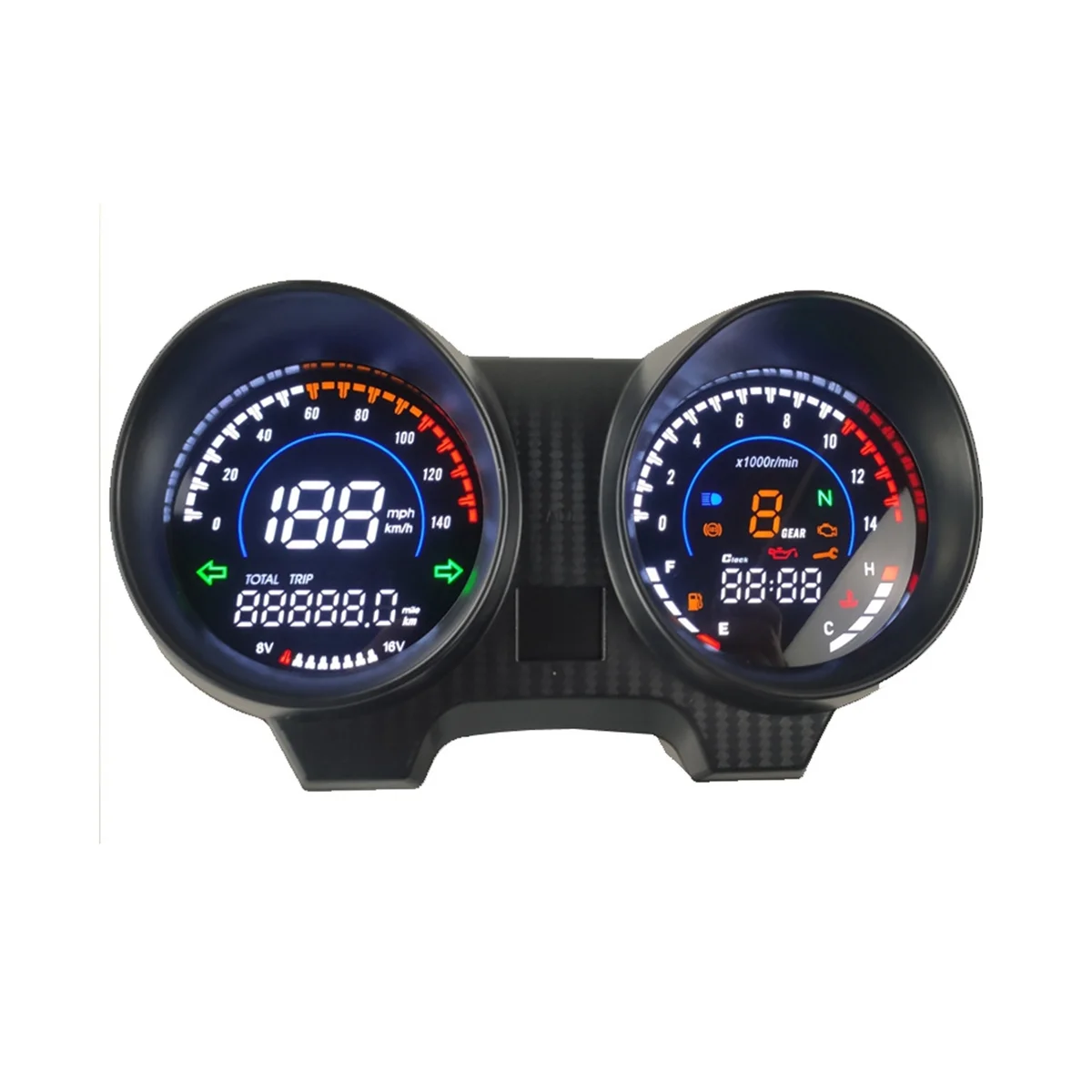 

СВЕТОДИОДНЫЙ цифровой приборной панели для мотоцикла, спидометр для бразильских Титанов 150 Honda CG150 Fan150, без Bluetooth