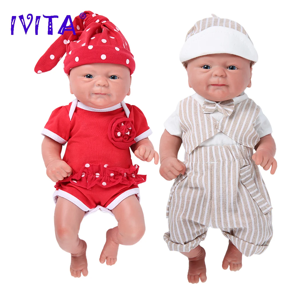IVITA WG1512 36 см 1,65 кг 100% силиконовая кукла реборн 3 цвета на выбор реалистичные детские игрушки для детей Рождественский подарок