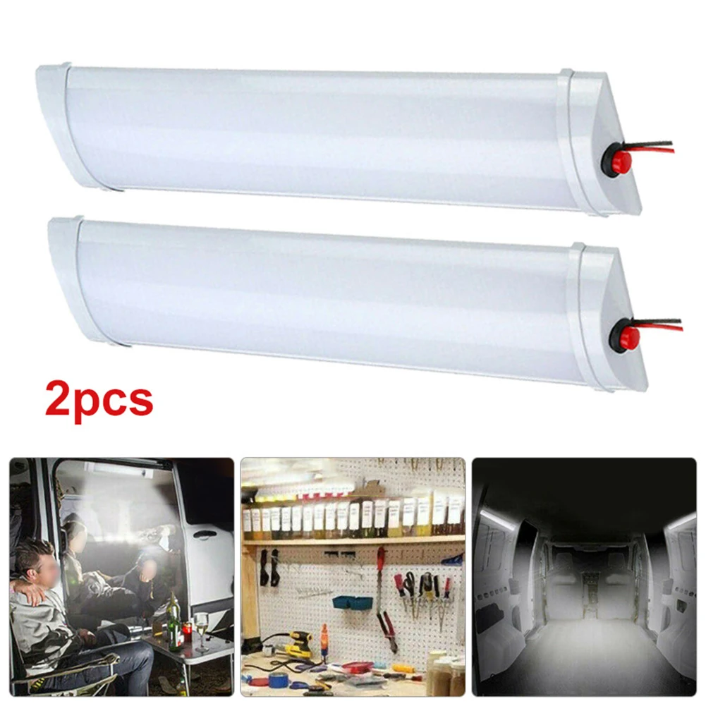 

2Pcs 12V Car Reading Lights LED Caravan Camping Indoor Roof Ceiling Interior Lamp Light For RV Camper Trailer Motorhome Boat