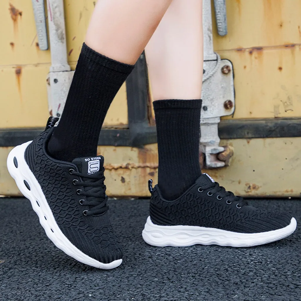 

Mesh Breathable Women Casual Sneakers Lace-up Vulcanized Shoes Ladies Platform Sneakers Female Shoes Zapatos De Mujer
