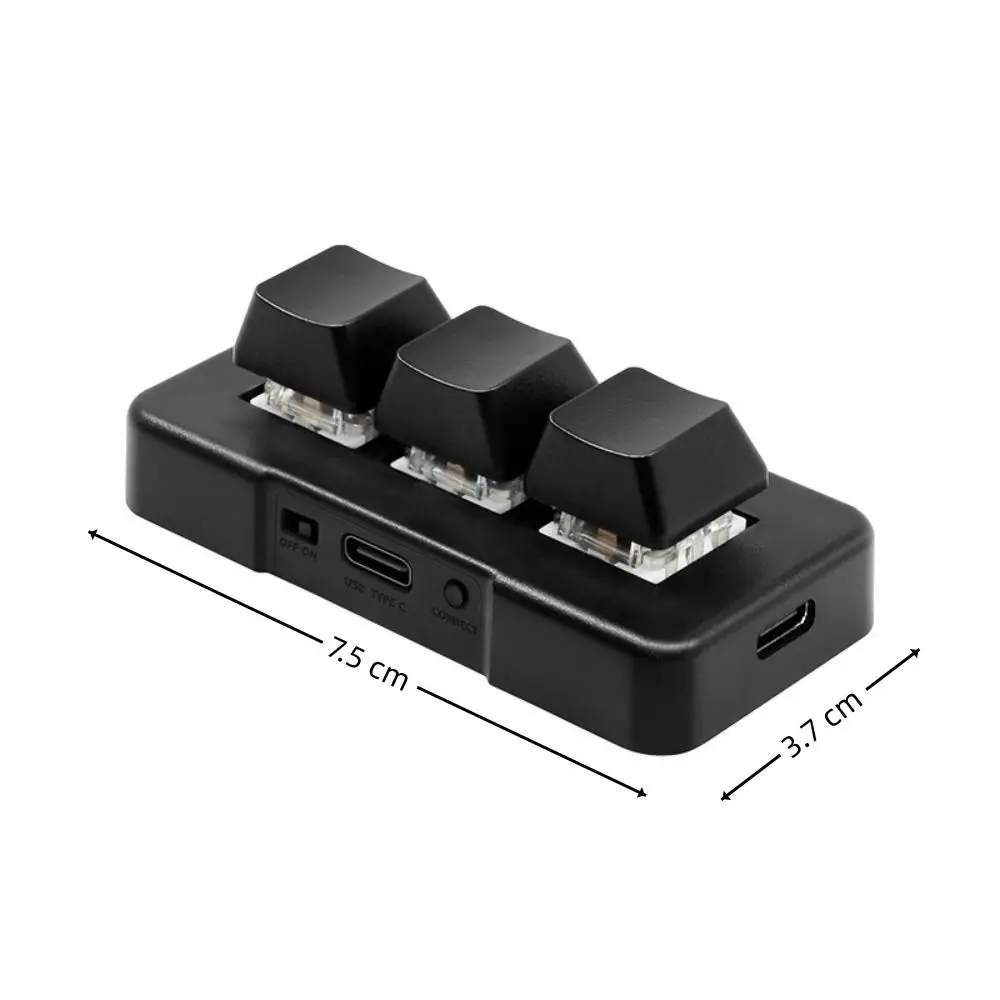 MK321U MK321G MK321BT клавиатура с 3 клавишами черные белые индивидуальные клавиатуры USB + BT