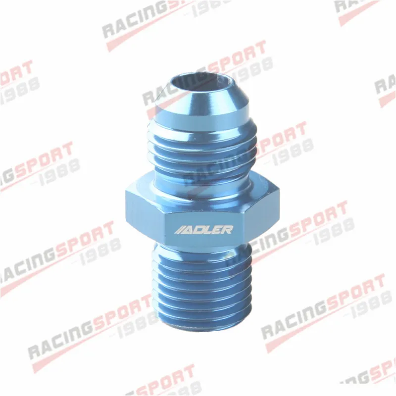 

ADLERSPEED Aluminum AN-8 AN8 8AN Male To 1/4" BSP BSPP Straight Hose Fitting Adapter Blue