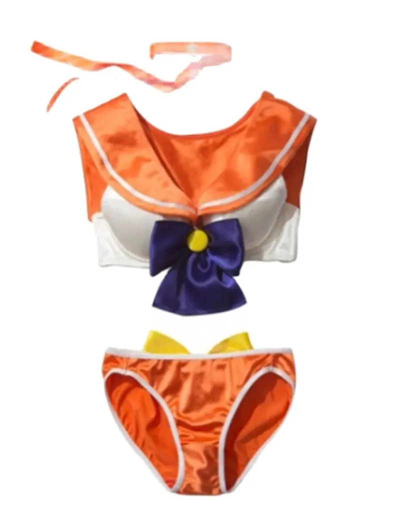 

New Sexy Bikini Set Cosplay Anime Sailor Moon Costume Women Underwear Party Bra And Shorts Set Sexy Lingerie Game Uniforms
