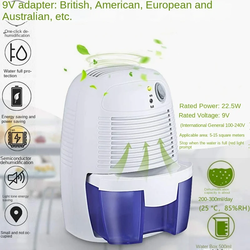 

2023 New USB Dehumidifier Household Small Dehumidifier Bedroom Air Semiconductor Refrigeration Dryer